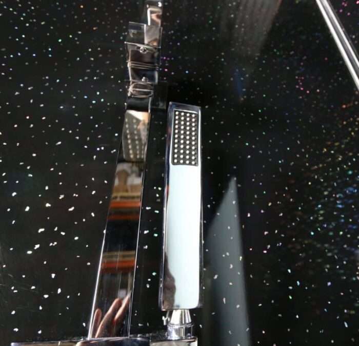 black sparkle shower panels