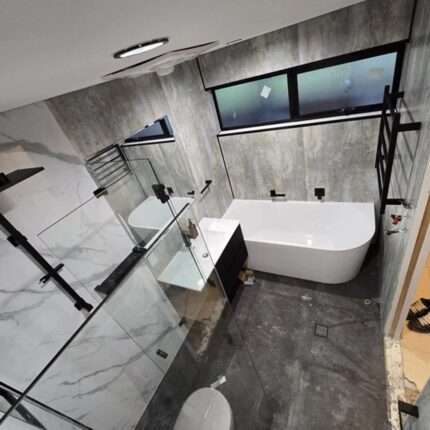 Grey Metallic Shower Panels