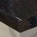 black sparkle kitchen worktops