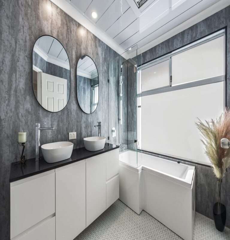 Grey Metallic Bathroom Panels