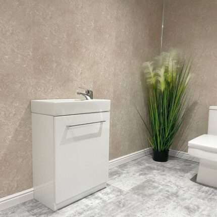 concrete beige shower panels