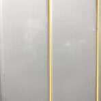 white gloss gold strip shower panels