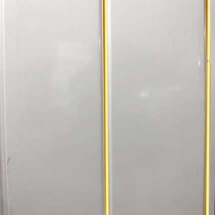white gloss gold strip shower panels